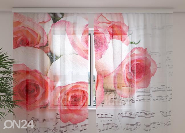 Шифоновая фотоштора Music of roses 240x220 см