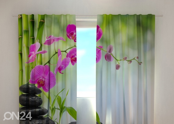Полузатемняющая штора Crimson orchids 1, 240x220 cm