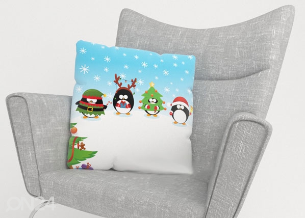 Dekoratiivpadjapüür Christmas Pinguins