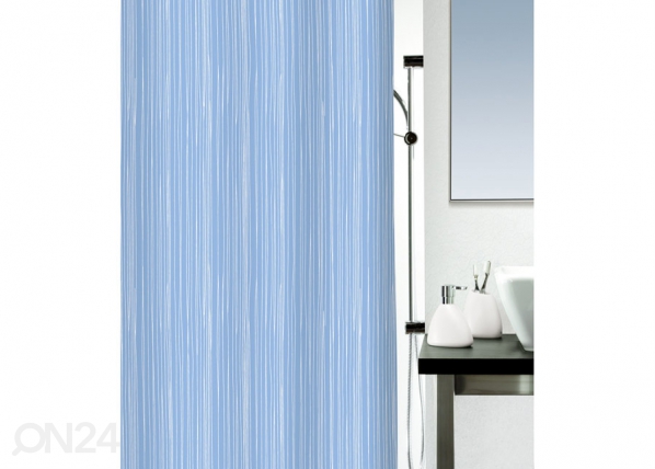 Текстильная штора для ванной Raya синий 180x200 см