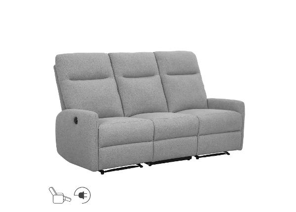 3-paikkainen sohva Katy sähköisellä recliner-toiminnolla