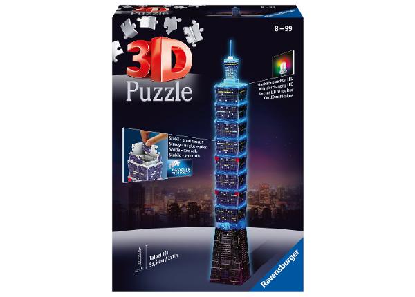 3D pimedas helendav pusle Taipei torn 234 tk Ravensburger