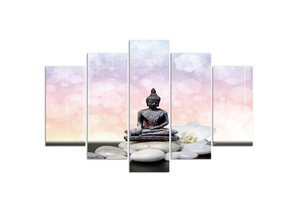 5-osainen sisustustaulu Buddha on a gentle background