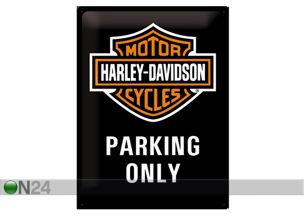 Металлический постер в ретро-стиле Harley-Davidson Parking Only 30x40 см