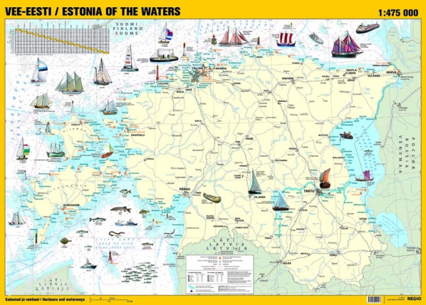 Regio карта Воды Эстонии