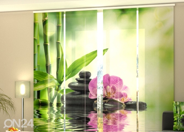 Läbipaistev paneelkardin Orchids and Sun 240x240 cm