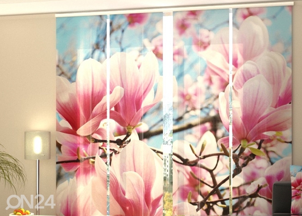 Läpinäkyvä paneeliverho Magnolias 240x240 cm