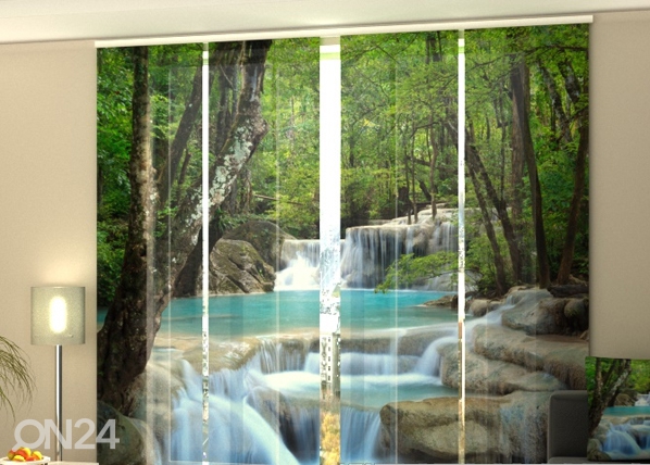 Puolipimentävä paneeliverho Thai Waterfall in Spring 240x240 cm