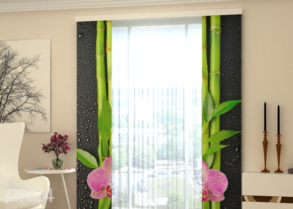 Просвечивающая панельная штора Orchids and Bamboo 80x240 cm