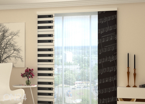 Полузатемняющая панельная штора Piano keys 80x240 cm