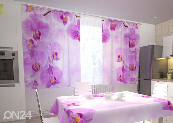 Полузатемняющая штора Kitchen in orchids 200x120 см