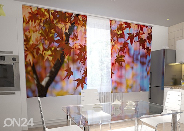 Полузатемняющая штора Maple leaves in the kitchen 200x120 см