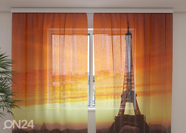 Šifoon-fotokardin The Eiffel Tower 4, 240x220 cm