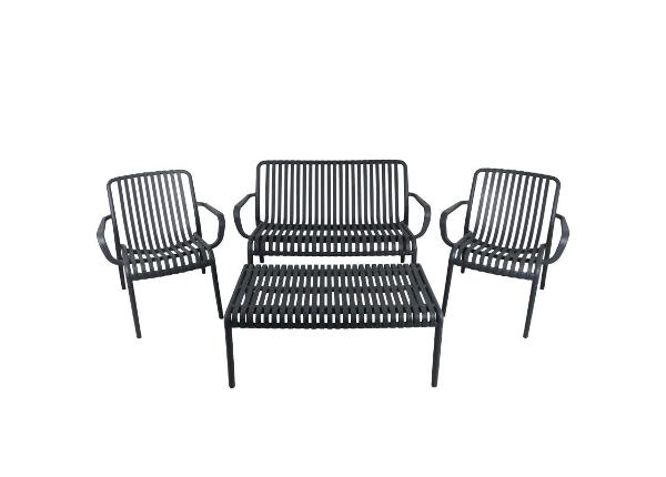 Aiamööbli komplekt 2 tooli + 2 lauda + diivan
