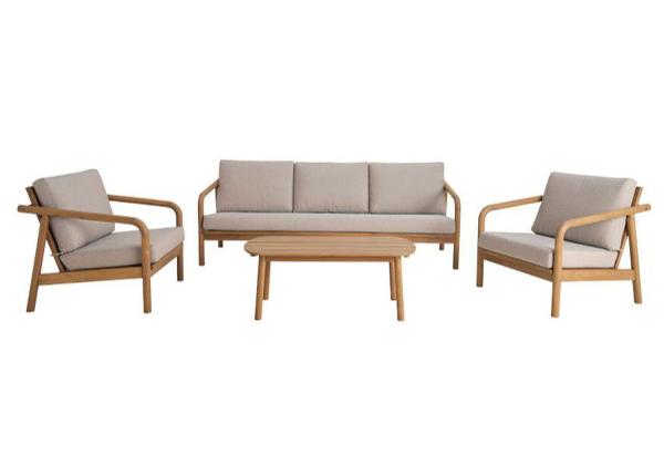 Aiamööbli komplekt William laud+2 tooli+diivan, hall