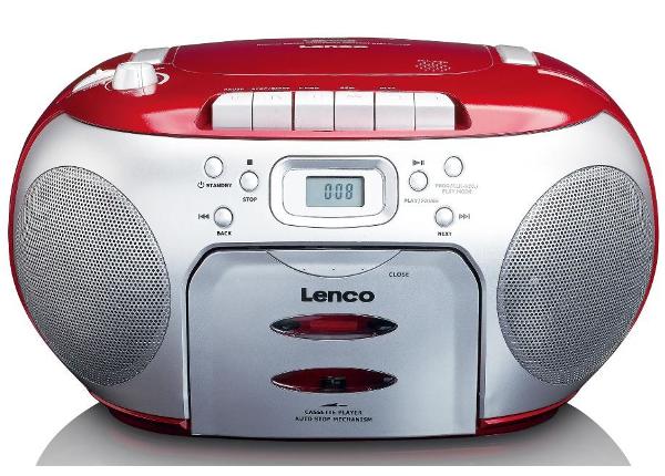 CD-радио с кассетным проигрывателем Lenco, красный