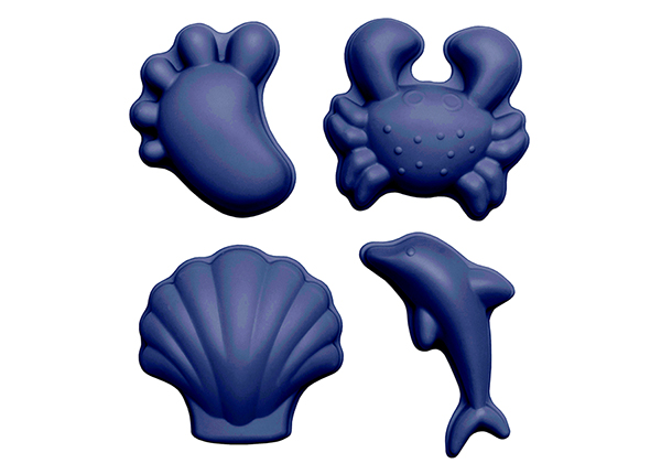 Cиликоновые формы для песка Scrunch, темно-синего цвета