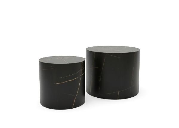 Diivanilaudade komplekt Bud 2tk, must/kuldne