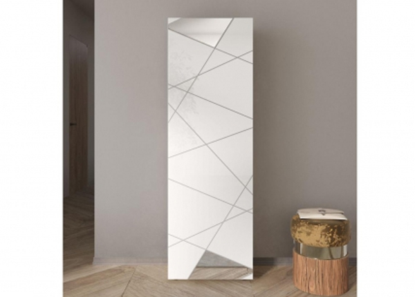 Eteiskaappi Vittoria 60 cm, kiiltävä valkoinen/peilit
