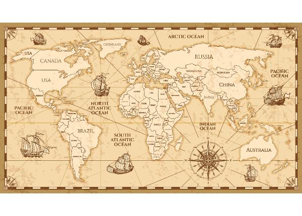 Fliis fototapeet Antique World Map