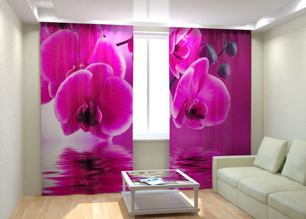 Fotokardinad Pink Orchid on the water 300x260 cm