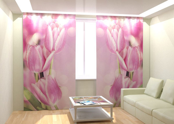 Fotokardinad Pink Tulips 300x260 cm