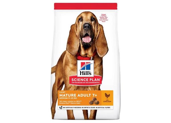 Hill's Light Mature koiranruoka kananlihalla keskikokoisille koirille 14 kg