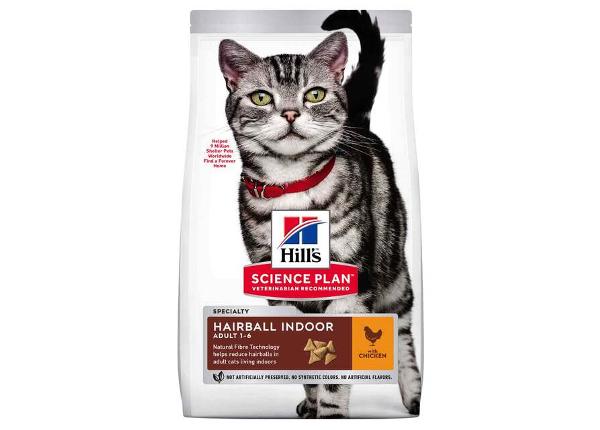 Hill's Science Plan Hairball/Indoor корм для кошек с курицей 3 кг