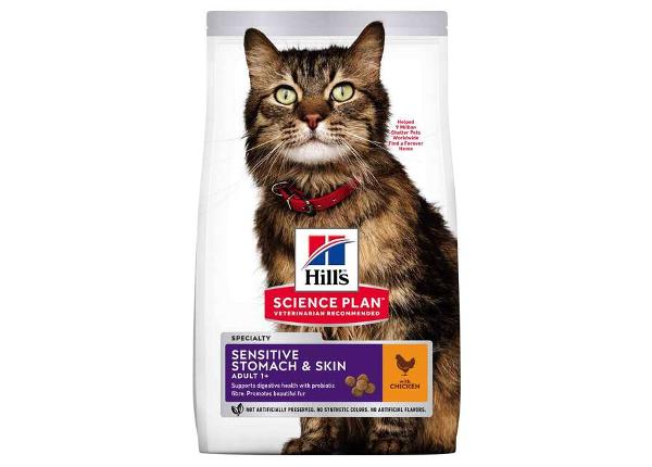 Hill's Science Plan Sensitive Stomach/Skin корм для кошек с курицей 7 кг