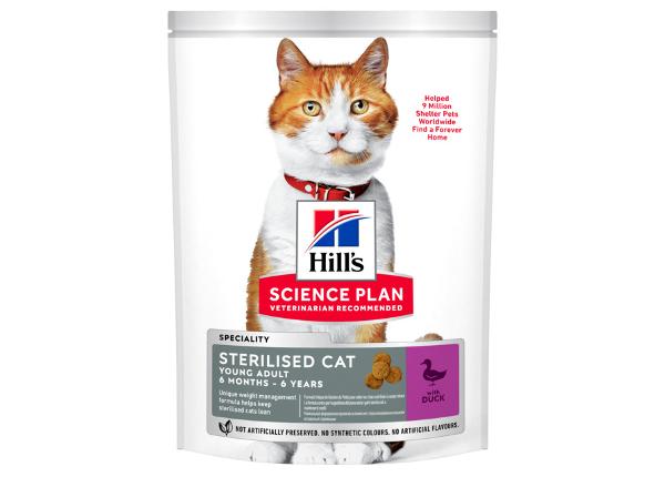 Hill's Science Plan Sterilized Young корм для кошек, с мясом утки 10 кг