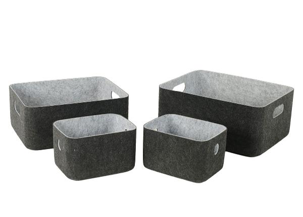 Hoiukast Lido Felt, 20x15,5xH12 cm, tumehall