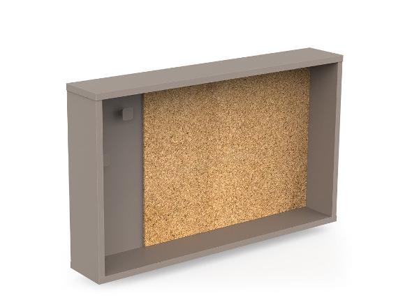 Hylly + korkitaulu + LED-valaistus Camillia