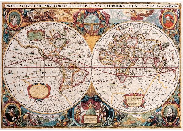 Itseliimautuva kuvatapetti Antique Map From 1630