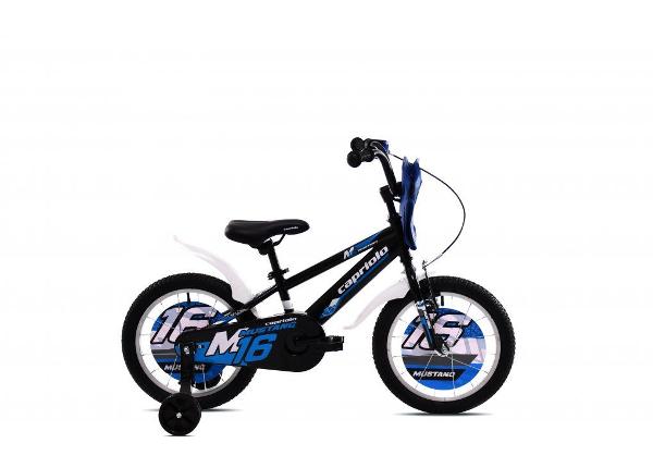 Jalgratas Mustang 16", must/sinine