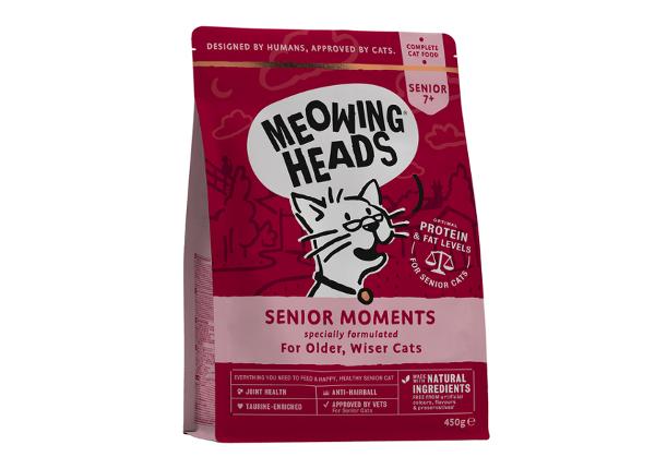Kissan kuivamuona Senior moments Meowing Heads 450 g
