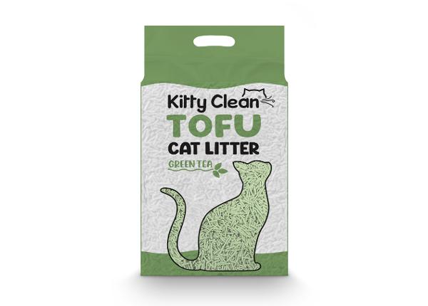 KittyClean Наполнитель для кошачьего туалета тофу / 2,5 кг / с экстрактом зеленого чая