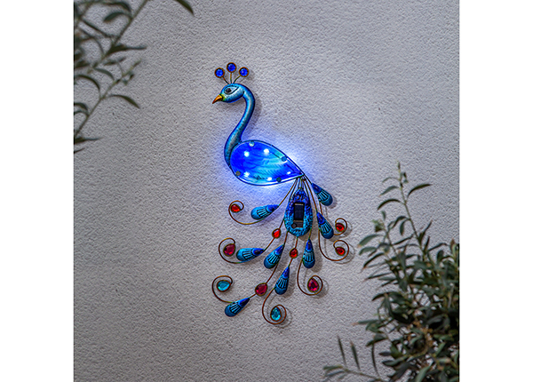 Koristeellinen valaisin Peacock aurinkokennolla
