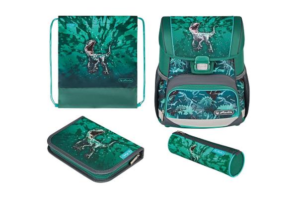 Koululaukku Herlitz Loop Plus Green Rex 16 L