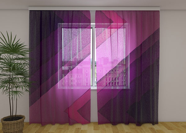 Kuvaverho Purple lines 240x220 cm