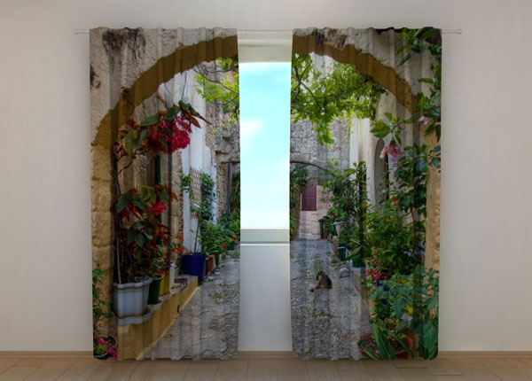 Läbipaistev kardin Arches in Flowers 240x220 cm