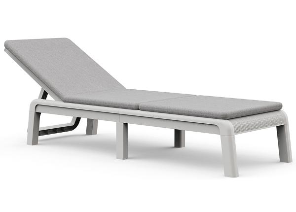 Lamamistool Keter Mallorca padjaga Sunlounger, valge/helehall