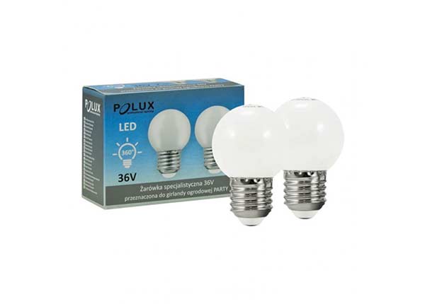 LED lamppu E27 G45 0,5W valkoinen, 2 kpl