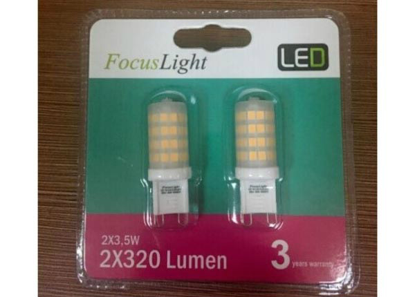 LED lamppu G9 3,5 W, 4 kpl