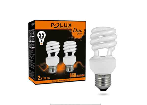 LED-sähkölamppu E27 11 W 2 kpl