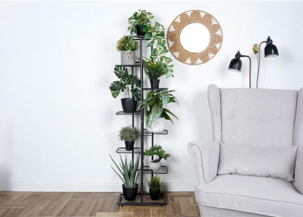 Lillepostament 8 tasandiga, must