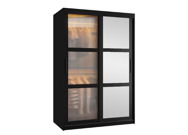 Lükandustega riidekapp Flutes 120 cm + LED