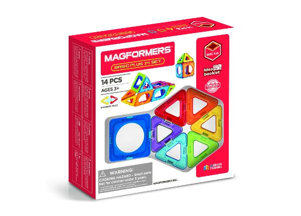 Magformers Magneetti rakennussarja Basic Plus, 14 osaa