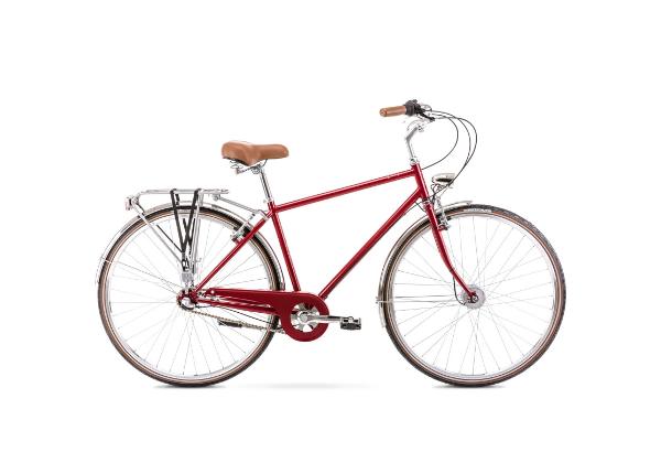 Miesten kaupunkipyörä ROMET Vintage Classic M, 28" L, punainen