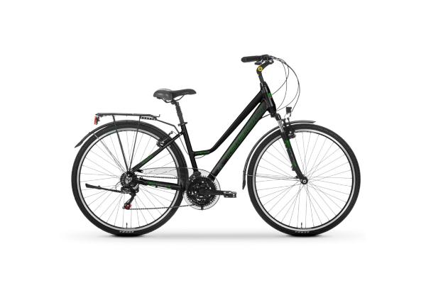 Naisten polkupyörä abou Kinetic 1.0 W 28" M, musta-vihreä