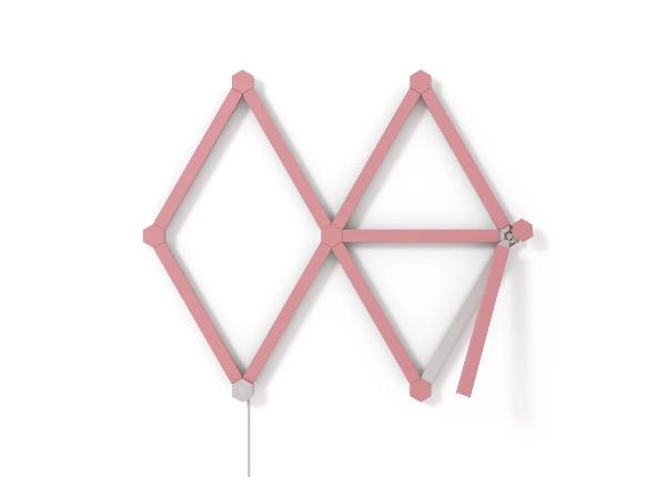 Nanoleaf Lines Skin Black Matte paneelikatete ja kinnituskorkide komplekt (9 katet), roosa